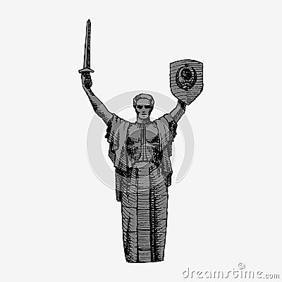 Motherland Monument, UKRAINE. Stock Photo