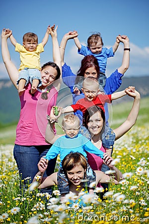 Mothers with children Stock Photo