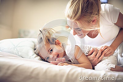 Mothers daughters time. Stock Photo