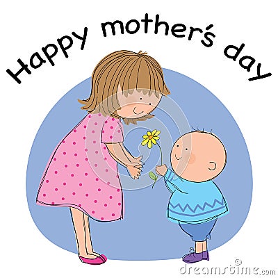 Mothers Day Vector Illustration