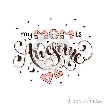 Mothers Day card Vector Illustration