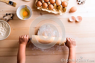 Mothers day composition. Baking cookies. Studio shot. Stock Photo