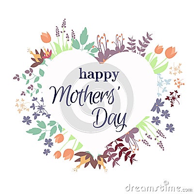 Mother`s day vector for book cover, coupons, banners, flyers, posters, brochures, invitations, presentations, gift cards Vector Illustration