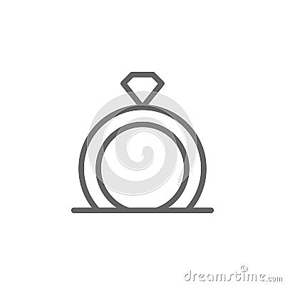 Mothers day ring outline icon. Element of mothers day illustration icon. Signs and symbols can be used for web, logo, mobile app, Vector Illustration