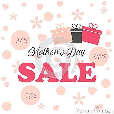 Mothers day sale background layout for banners,wallpaper,flyers, invitation, posters, brochure, voucher discount. Vector Vector Illustration