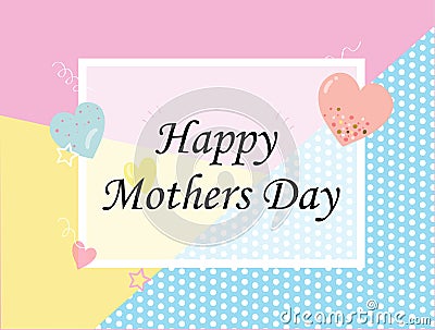 Mothers day sale background layout with Heart Shaped Balloons for banners,Wallpaper,flyers, invitation, posters, brochure, voucher Vector Illustration