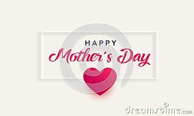 Mothers Day sign Vector Illustration