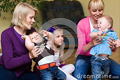 Mothers meet Stock Photo