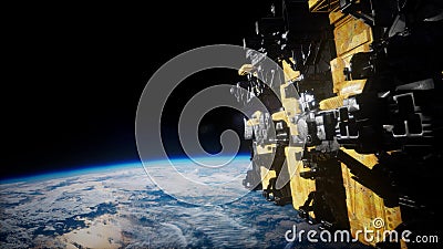 motherships taking position over Earth for a coming invasion Stock Photo