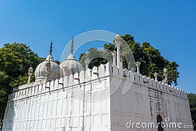 Moti Masjid in Red Fort, Delhi, India. Stock Photo