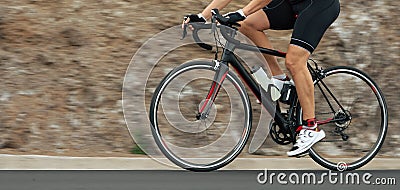 Motion blur of a bike race Stock Photo