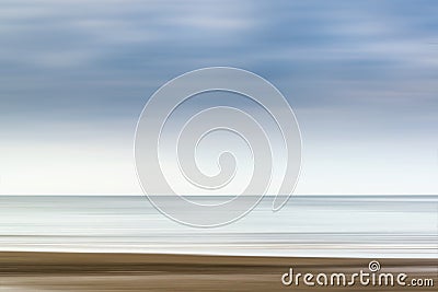 Motion blur effect landscape beach in Summer Stock Photo