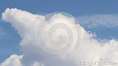 The Motion of Clouds on Beautiful Blue Sky with Sunlight in Summer Day.  Nature Sky Background. Stock Video - Video of dream, landscape: 186388557
