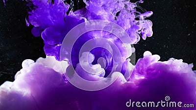 Motion Color drop in water,Ink swirling in ,Colorful ink abstraction Stock Photo