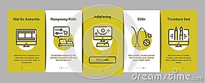 Motion Design Studio Onboarding Elements Icons Set Vector Vector Illustration