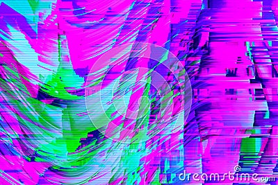 Motion Glitch Multicolored Distorted textured psychedelic zebra background Stock Photo