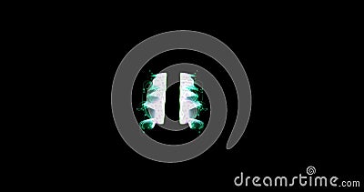 motion graphics abstract 3d particle explosion, fluid animation of colorful dots, black background, cartoon collision Stock Photo