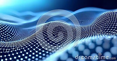 Motion graphics for a 2D particle background. Moving stars, lights, and geometric shapes. Geometric shapes and dots Stock Photo