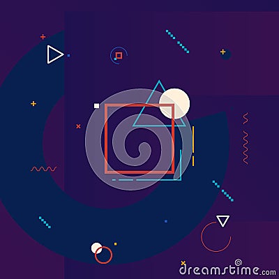 Motion graphics design element. Vector geometric background Vector Illustration