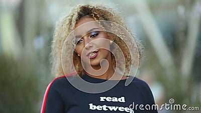 Motion of Happy Blonde Girl with Curly Hair and Bronze Spin Around Herself. Stock Footage - Video of attractive, lady: 126487174 Motion of Happy Blonde Girl with Curly Hair and Bronze Spin Around Herself. Stock Footage - Video of attractive, lady: 126487174