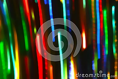 Motion neon glowing lights lines Stock Photo