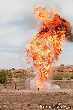 Motion Picture Explosion Stock Photo