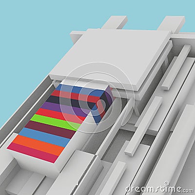 Motion sensor Cardboard is an a motion sensor entrance to a exciting user experience called 1 Studio Stock Photo
