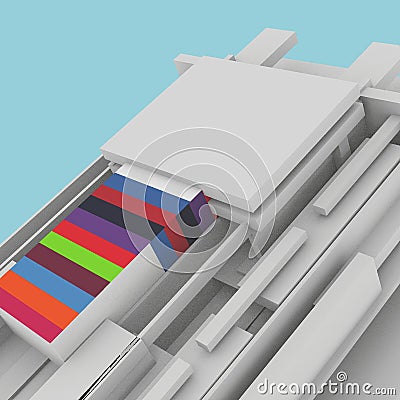 Motion sensor Cardboard is an a motion sensor entrance to a exciting user experience called 1 Studio Stock Photo