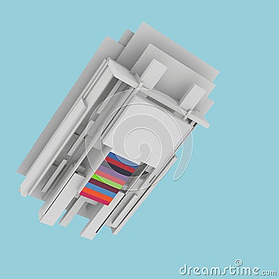 Motion sensor Cardboard is an a motion sensor entrance to a exciting user experience called 1 Studio Stock Photo