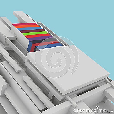 Motion sensor Cardboard is an a motion sensor entrance to a exciting user experience called 1 Studio Stock Photo