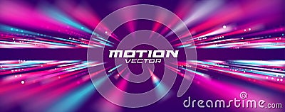 Motion speed line abstract vector background, Moving effect light Stock Photo