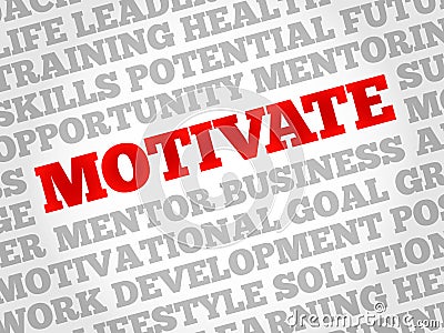 Motivate word cloud Stock Photo