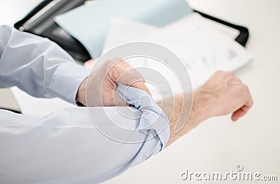 Motivated businessman Stock Photo