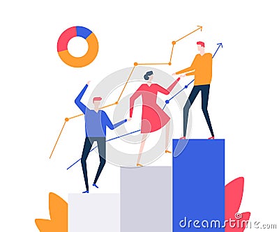 Motivation - colorful flat design style vector illustration Vector Illustration