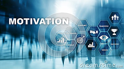 Motivation concept with business elements Stock Photo