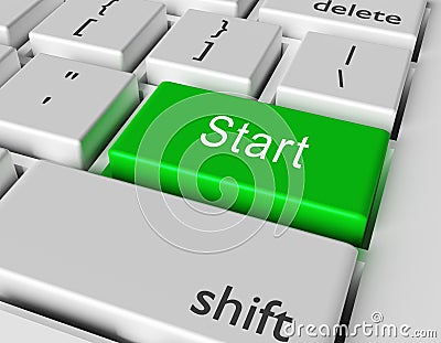 Motivation concept. Word Start you on button of computer keyboard Stock Photo