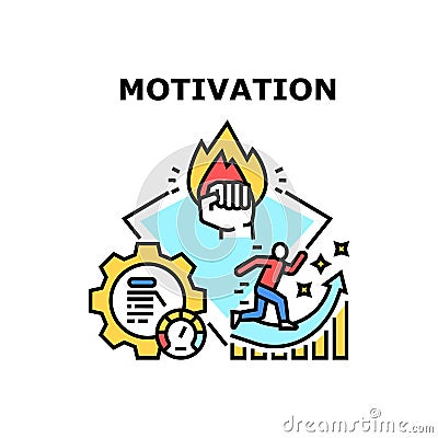 Motivation Goal Vector Concept Color Illustration Vector Illustration
