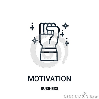 motivation icon vector from business collection. Thin line motivation outline icon vector illustration. Linear symbol for use on Vector Illustration