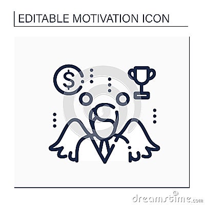 Motivation line icon Vector Illustration