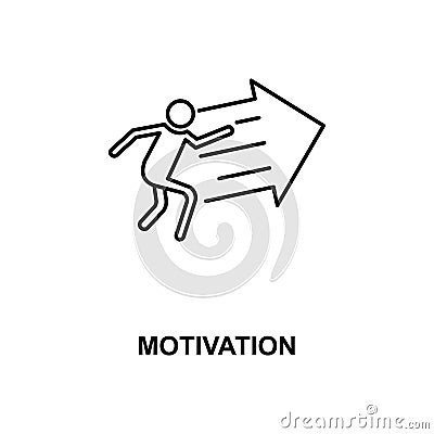 motivation line icon Stock Photo