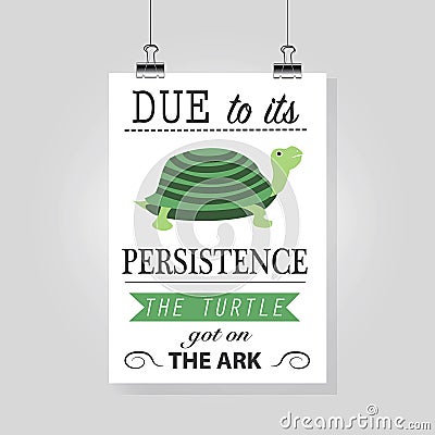 Motivation picture for persistence Vector Illustration