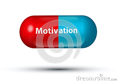 Motivation pill Cartoon Illustration