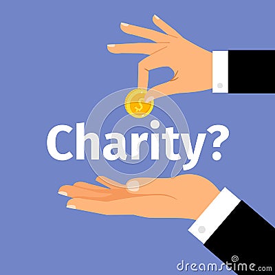 Motivation charity poster with money Vector Illustration