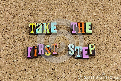 First step begin journey opportunity move leader leadership life success Stock Photo