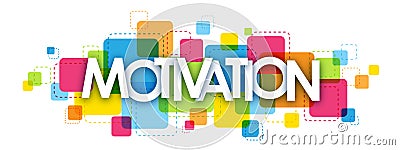 MOTIVATION colorful typography banner Stock Photo