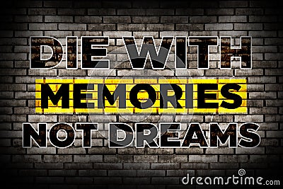 Motivational Dreams and Goals Quote Written on a Wall Backdrop. Modern Abstract background Stock Photo
