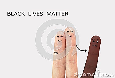 Motivational poster against racism and discrimination Editorial Stock Photo