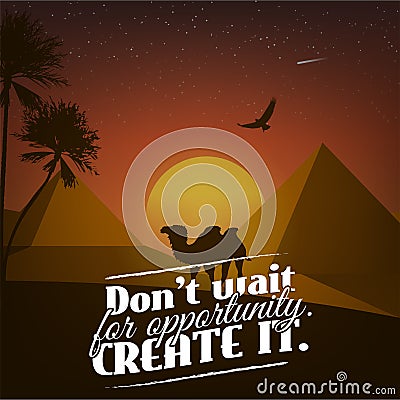 Motivational poster with nature background Vector Illustration