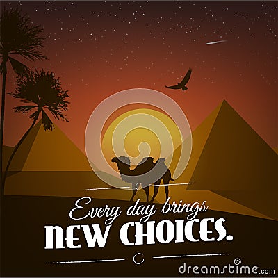 Motivational poster with nature background Vector Illustration