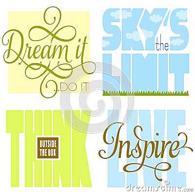 Motivational Sayings Stock Photo